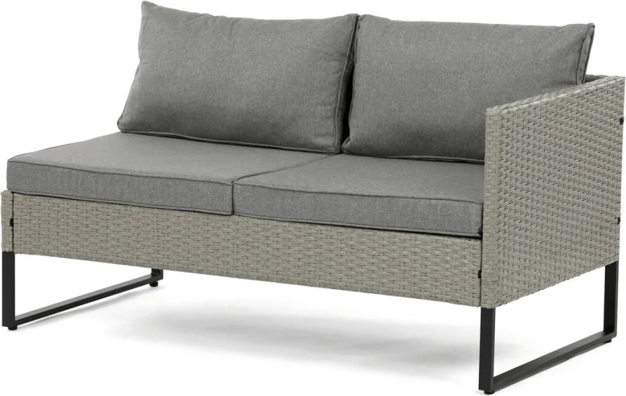 Kerti bútor garnitúra, polyrattan, szürke, AZS-A1915 GREY