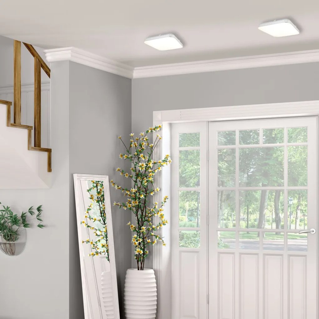 EKO LIGHT EK5362 AJAX Négyzetes Mennyezeti Lámpa Fehér LED IP20