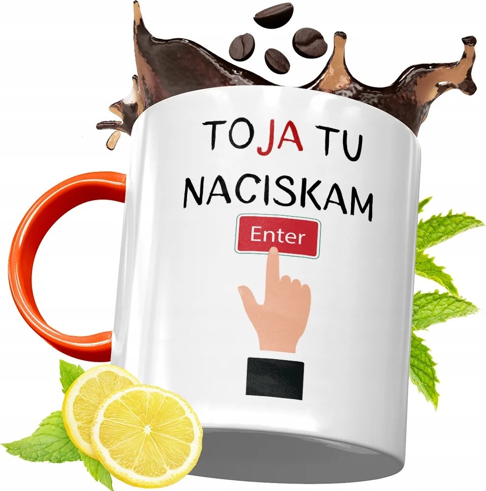 Narancssárga Bögre Informatikus Fejlesztőknek, fényképes nyomtatással