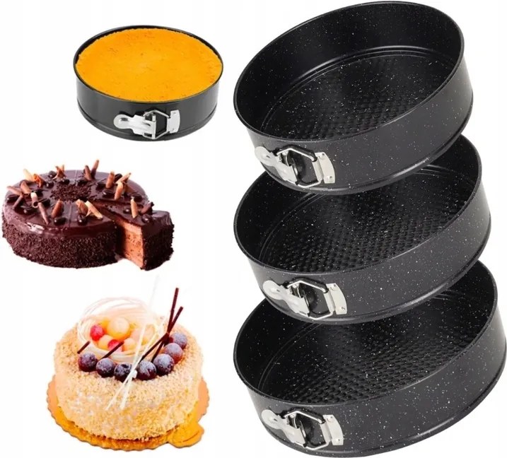 Tortaforma 3X Tepsi Sütőforma 24/26/28CM B1838