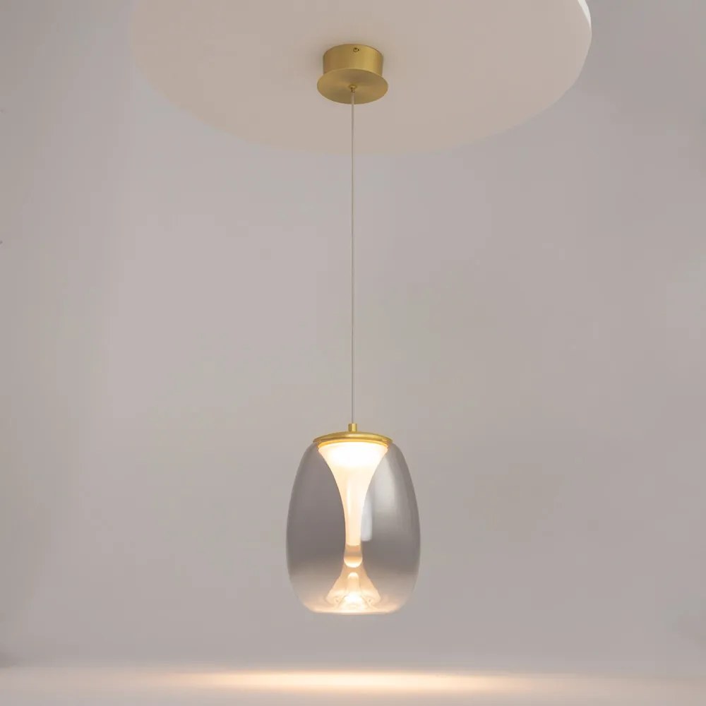MAYTONI MOD282PL-L8G3K SPLASH Modern Függesztett Lámpa Füstös, Arany LED IP20