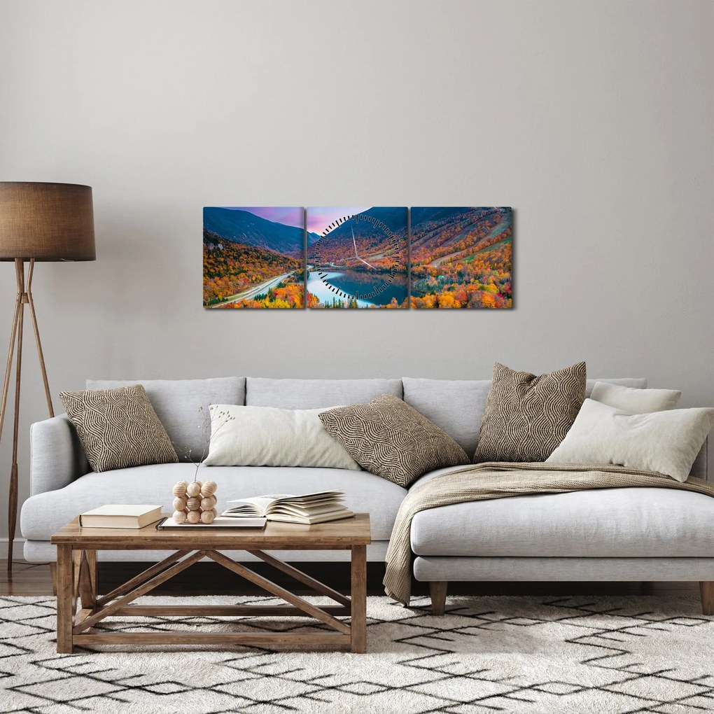 Kép - White Mountain, New Hampshire, USA (órával) (90x30 cm)