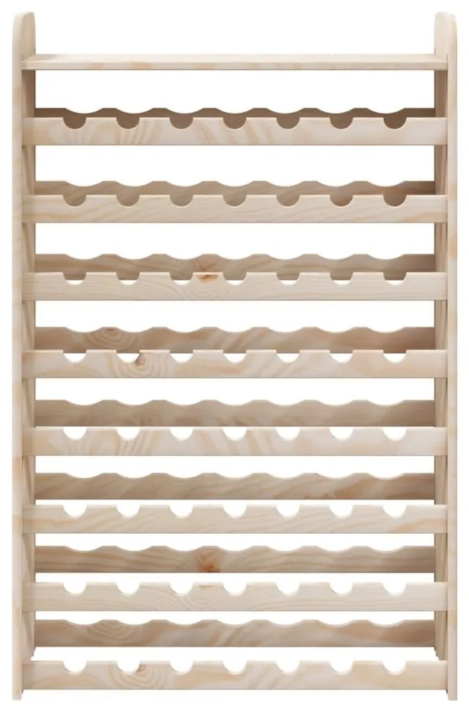 Tömör fenyőfa bortartó állvány tetővel 72,5 x 25 x 111,5 cm