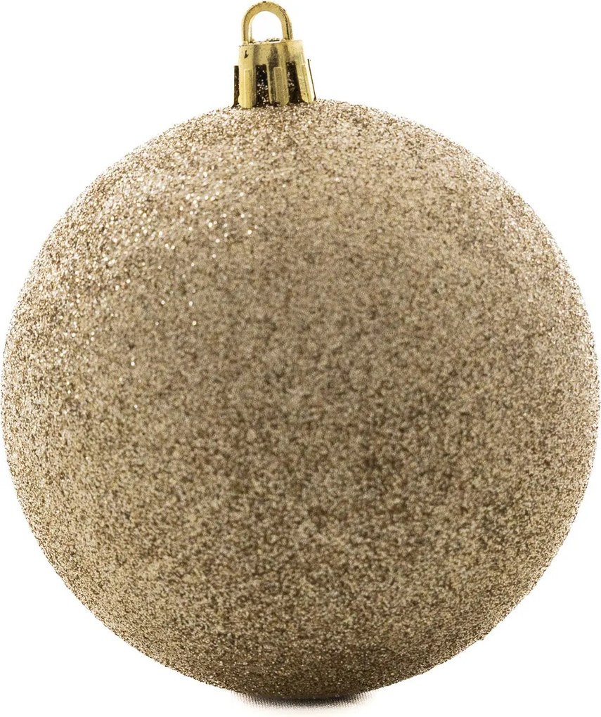 Rózsaszín-rosegold műanyag gömb szett 8 cm 6 db