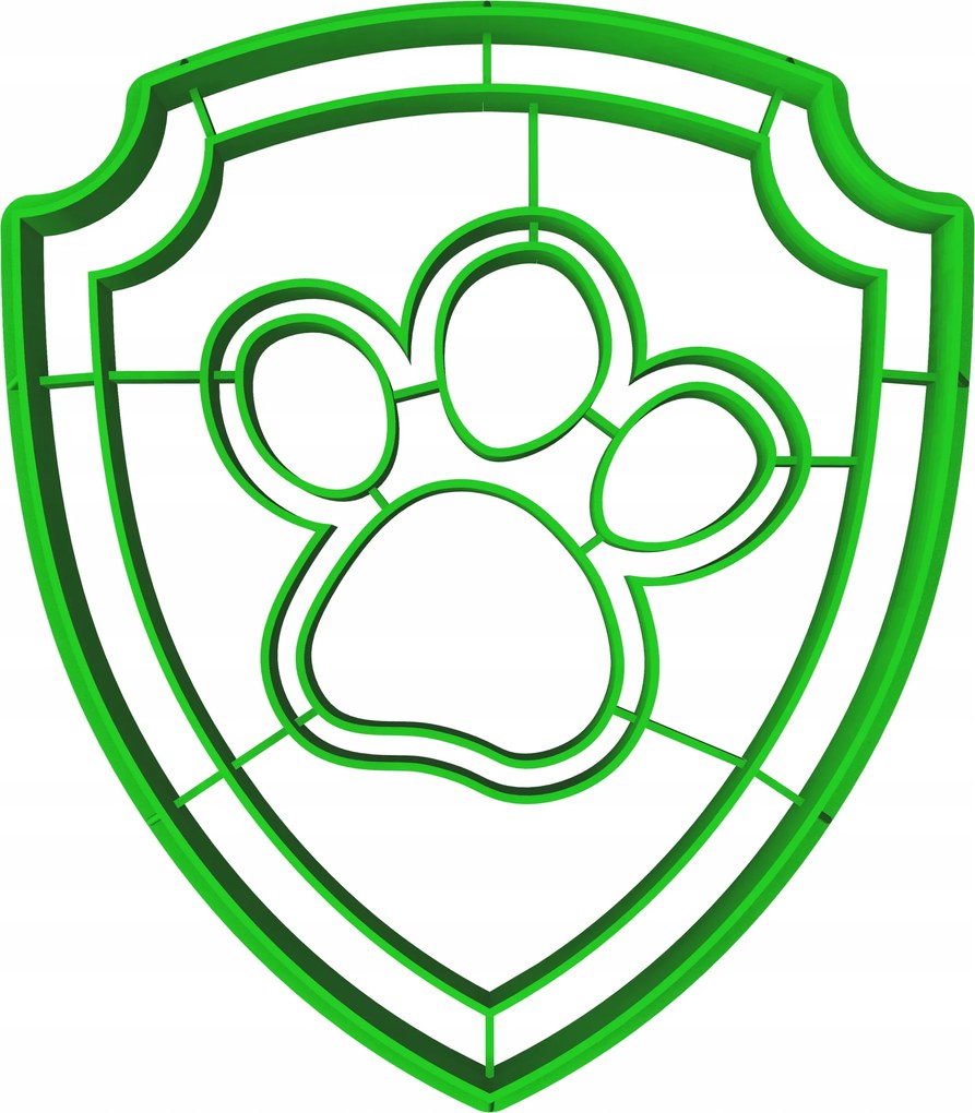 Sütemény lyukasztó bélyegzővel Nagy mese Mancs Őrjárat kitűző 10cm