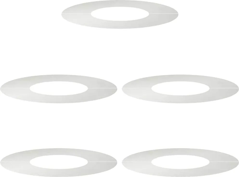 vidaXL Alkalmas lapos fa gyűrűkhez 5 pcs Ezüst Ø30 / 60 cm