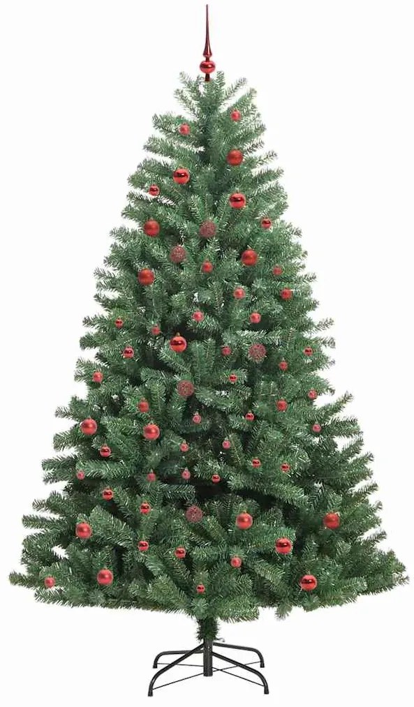 Műanyag Hajtogatós Karácsonyfa Zöld 210 cm PVC és fém