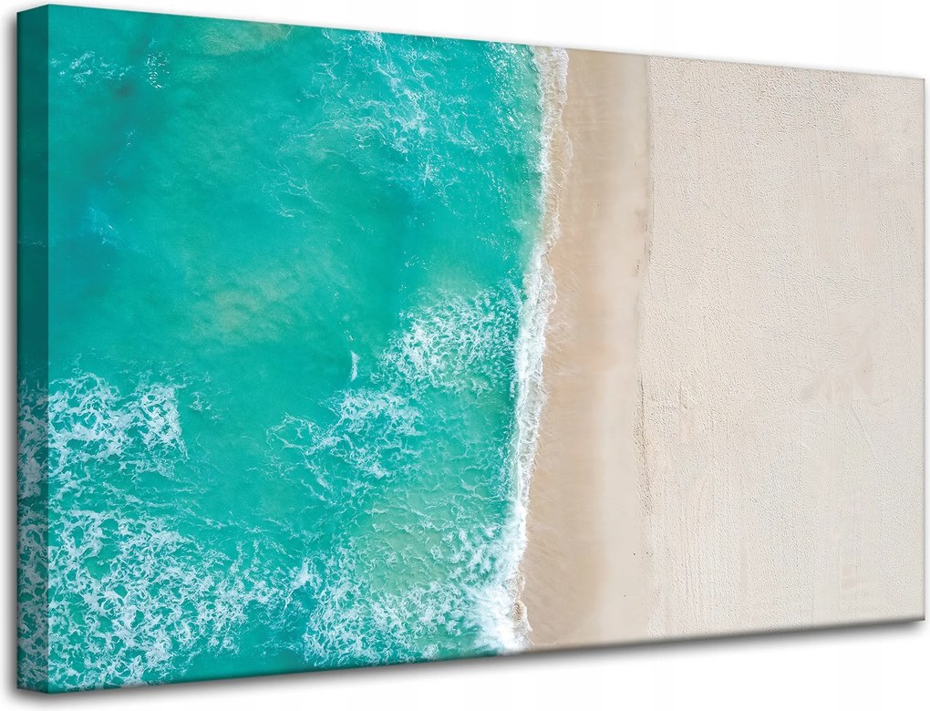 Vászonkép Víz Hullámok Tengerpart Homok 80x50 cm Ideális ajándék