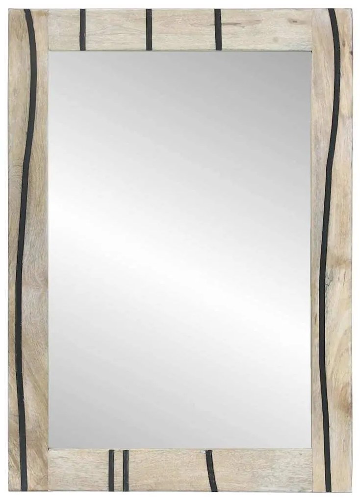 Fürdőszobai tükör tükörrel Barna, ezüst 50 x 70 x 30 cm