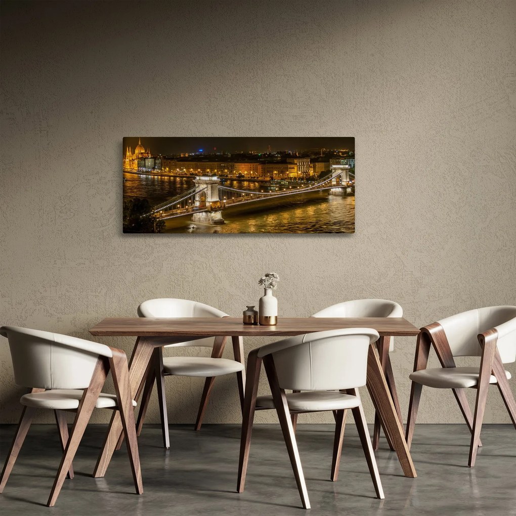 Éjszakai város képe (120x50 cm)