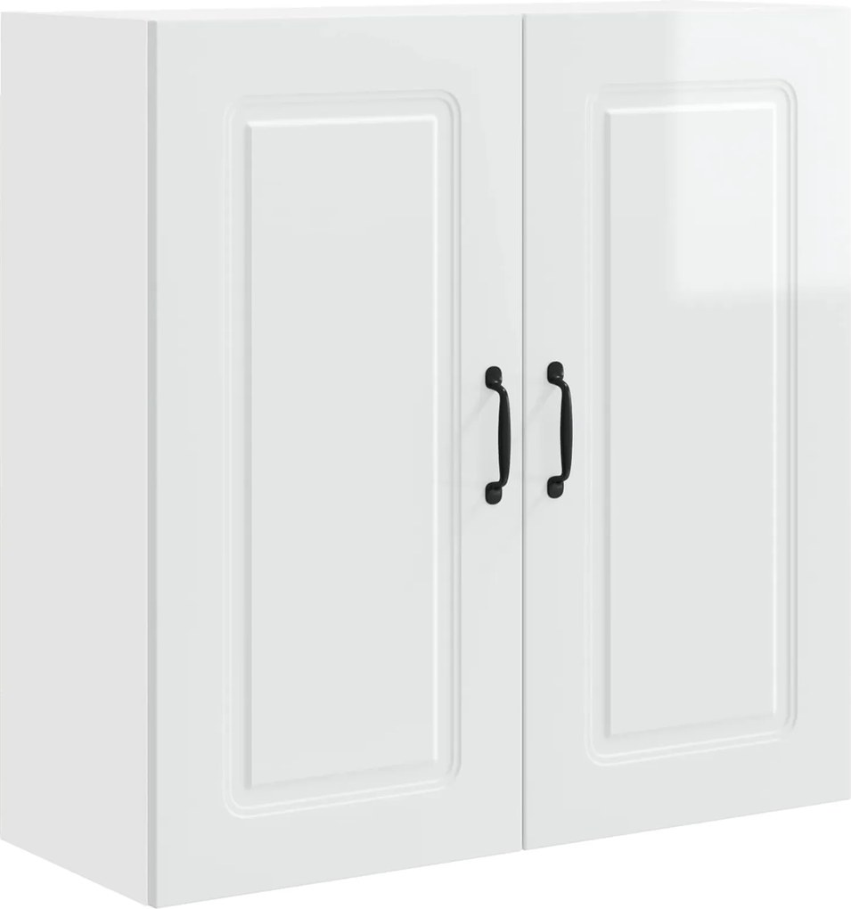 vidaXL Konyhaszekrény Kalmar Magas Fényű Fehér 80 x 31 x 80 cm Faanyag