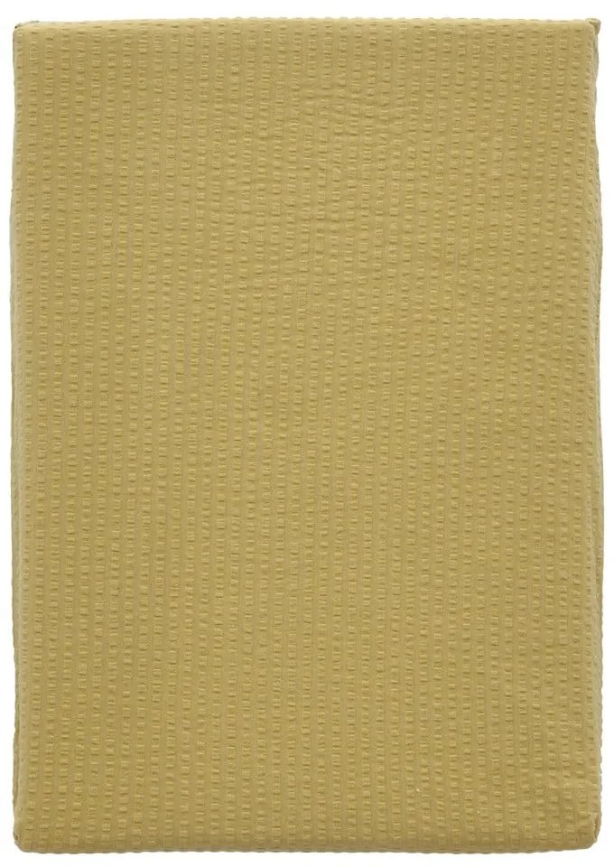 Sárga bio pamut ágyneműhuzat 200x140 cm Wave Straw - Södahl