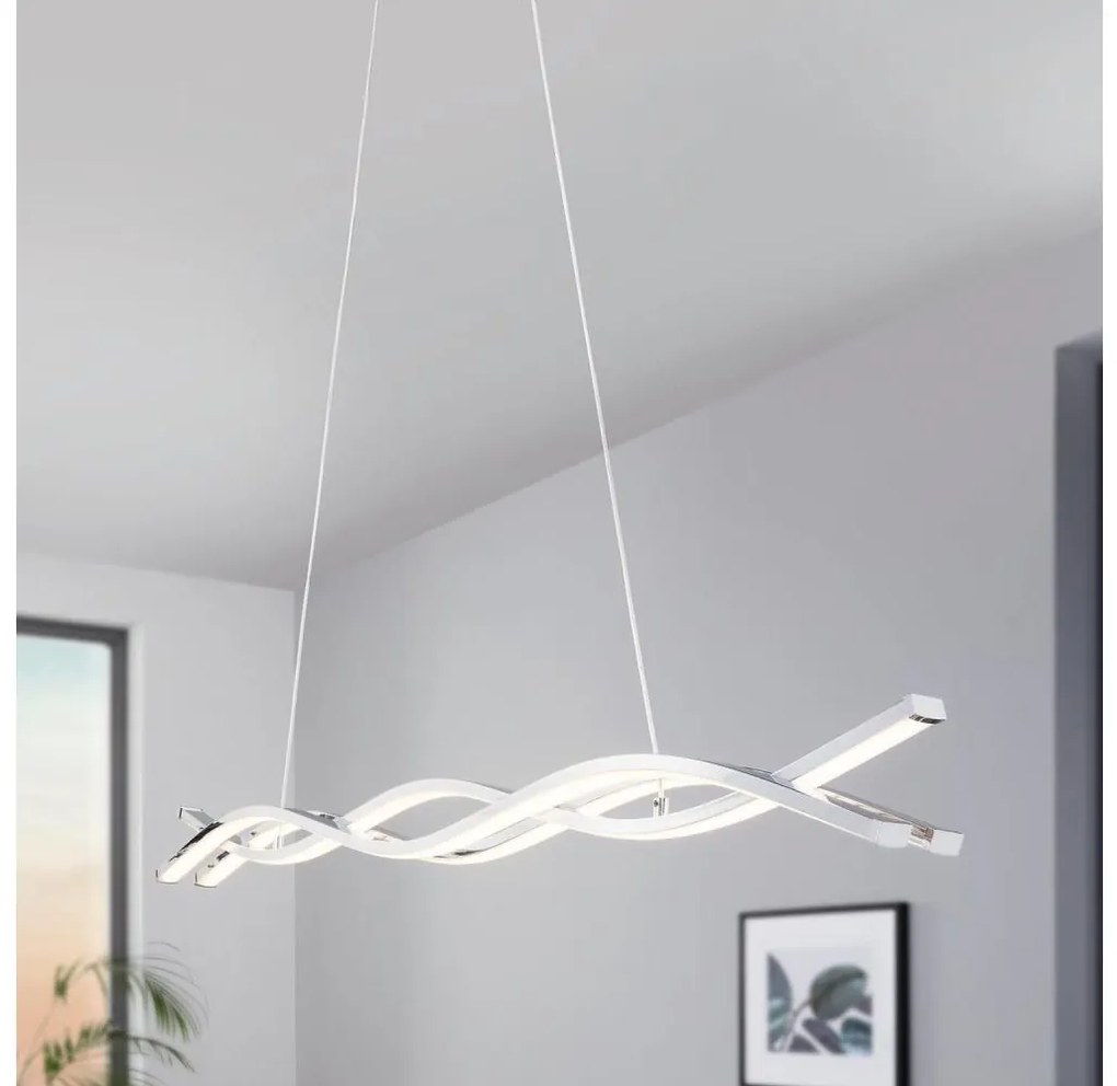 Eglo 96102 - LED függeszték LASANA 2 LED/35W/230V 3000K fényes króm