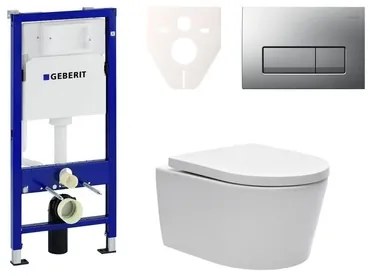 Fali WC szett Geberit előtétfalas szereléshez + SAT Brevis WC SIKOGES6W8