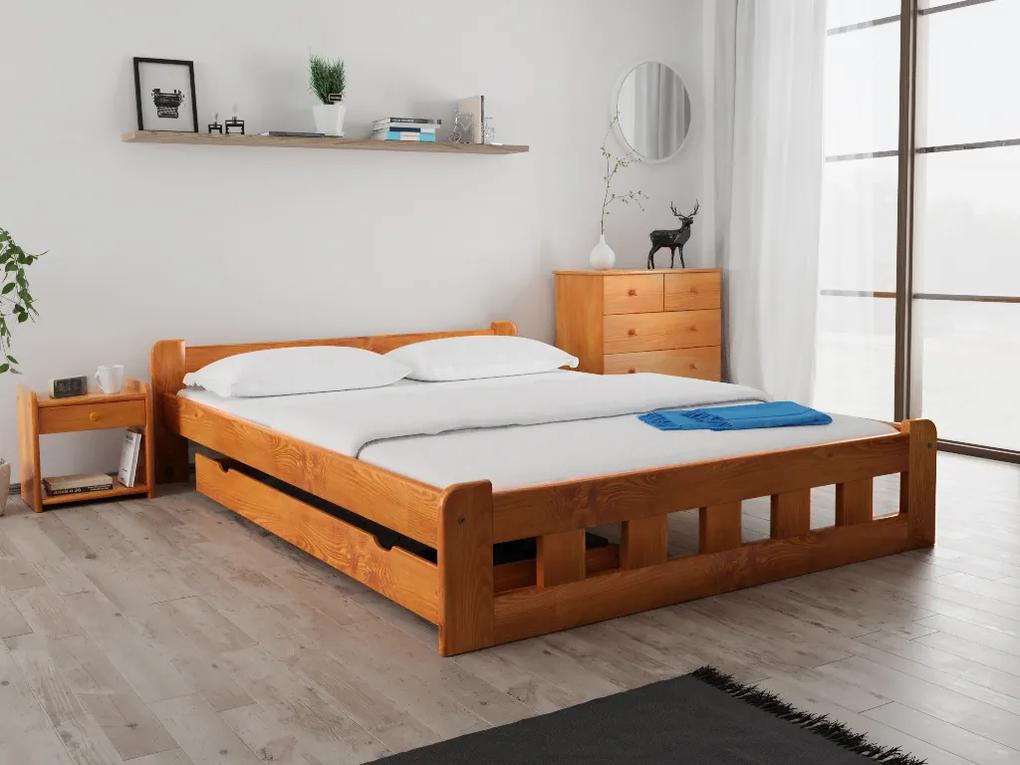 Naomi magasított ágy 160x200 cm, égerfa Ágyrács: Ágyrács nélkül, Matrac: Deluxe 10 cm matrac