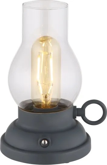 Globo 58016A - LED töltős asztali lámpa PETRO 1W/3,7V 1200 mAh antracit