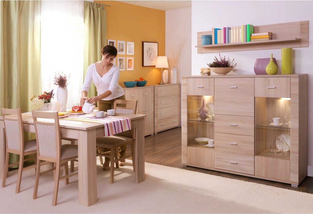 Komód typ 8, sonoma tölgy, GRAND