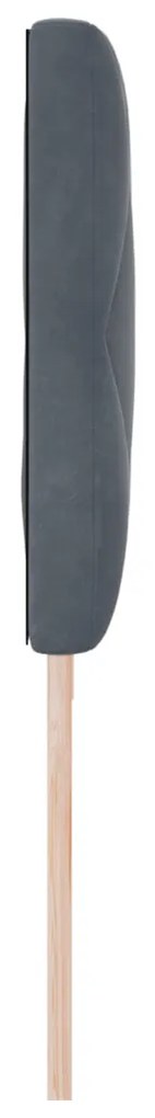 LED Fejtámla LED -es lámpákkal Sötétszürke 200 cm Bársony