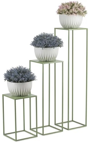 Virágállvány 70x24 cm sötétzöld