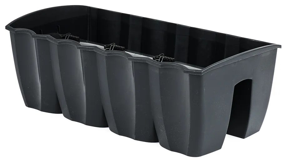 Balkonláda korlátra, sötétszürke, 18 l, 18 l