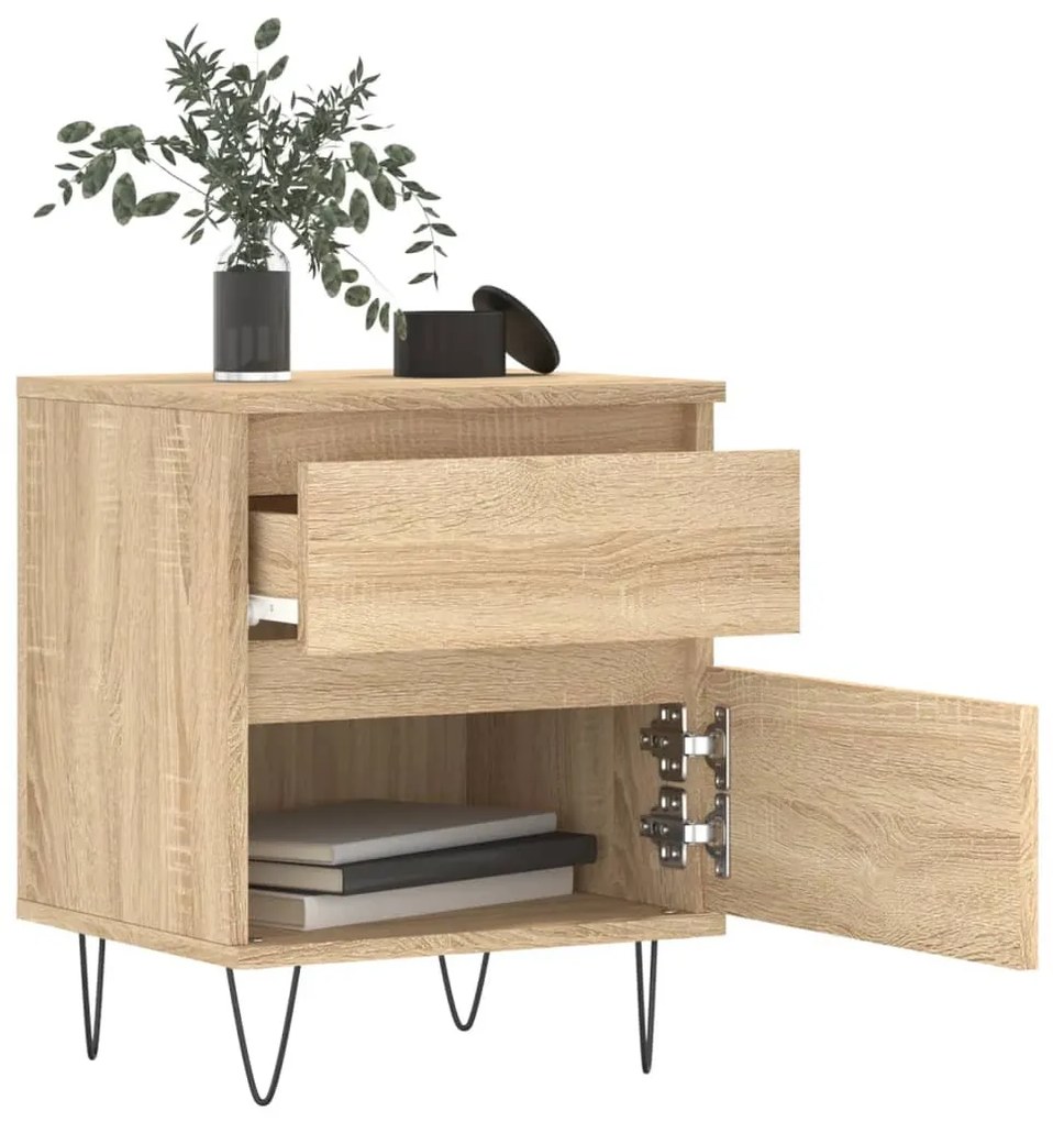 2 db sonoma tölgy éjjeliszekrény 40 x 35 x 50 cm