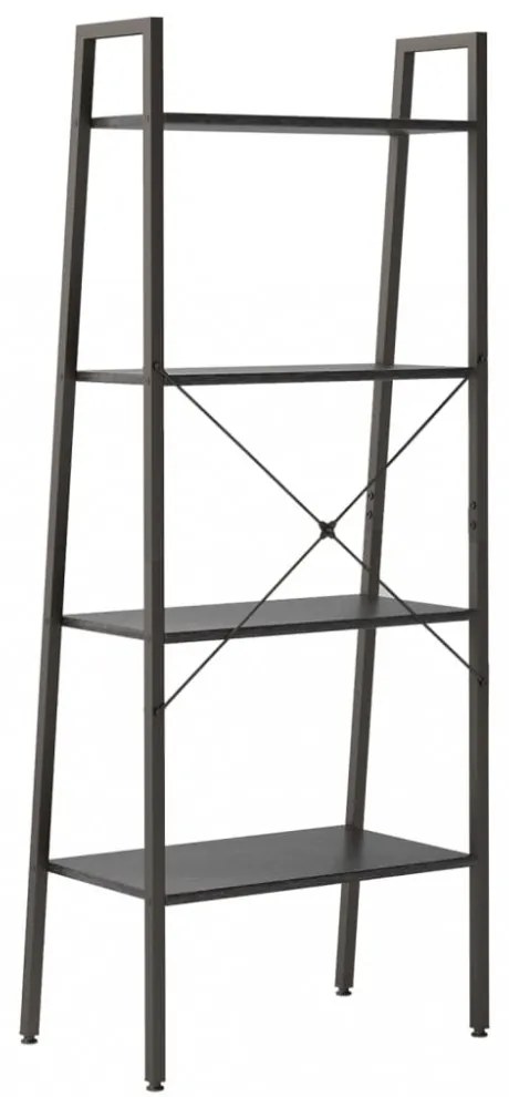 4 szintes fekete állópolc 56 x 35 x 140 cm