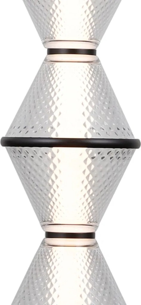Italux modern függeszték fuente matt fekete átlátszó itxpnd-34395-3v-bk