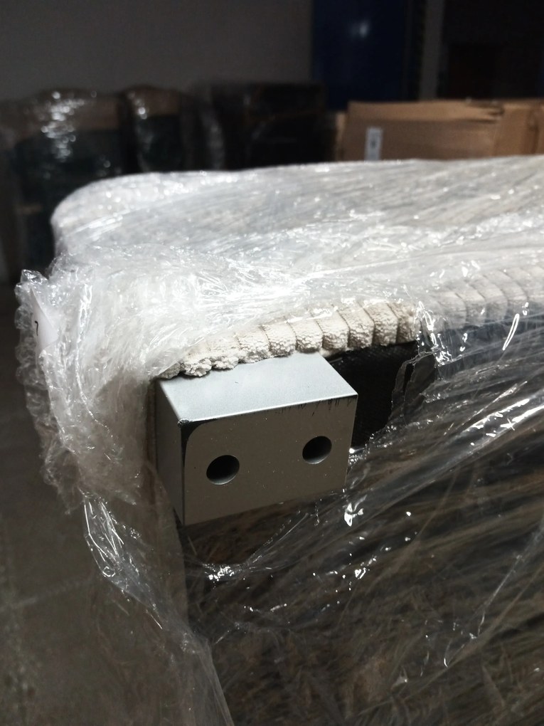 AKCIÓ Világosbézs U alakú ülőgarnitúra SMART COSARO 295x140 cm II. osztály