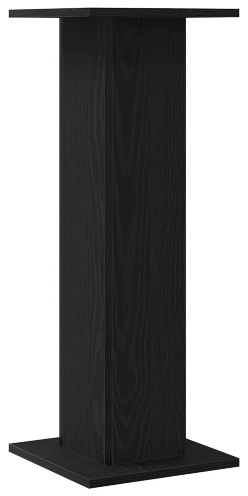 Növényállvány 2 db Fekete Tölgy 30x30x80 cm Szerelt Fa