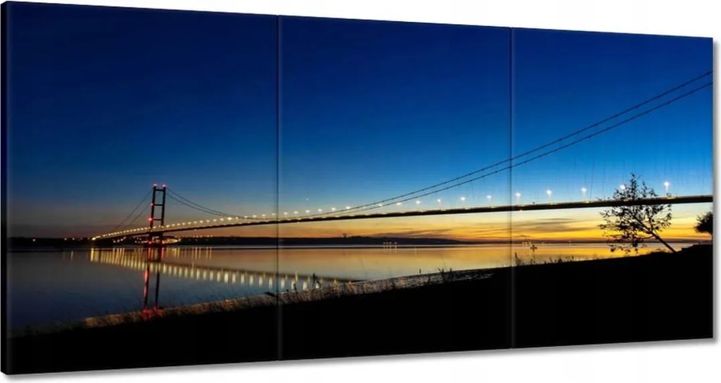 Vászonkép 120x60 Híd éjszakai kép