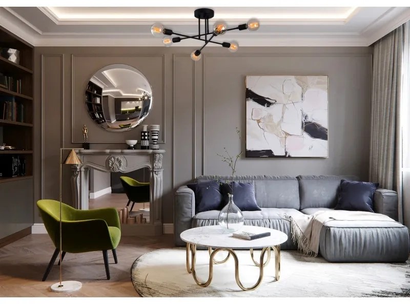 Flower black 1 mennyezeti lámpa