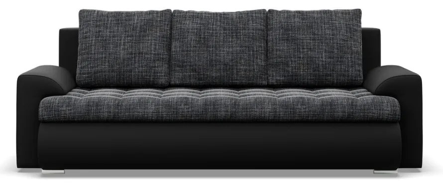 Tokio kanapéágy, fonott + műbőr, szürke - fekete