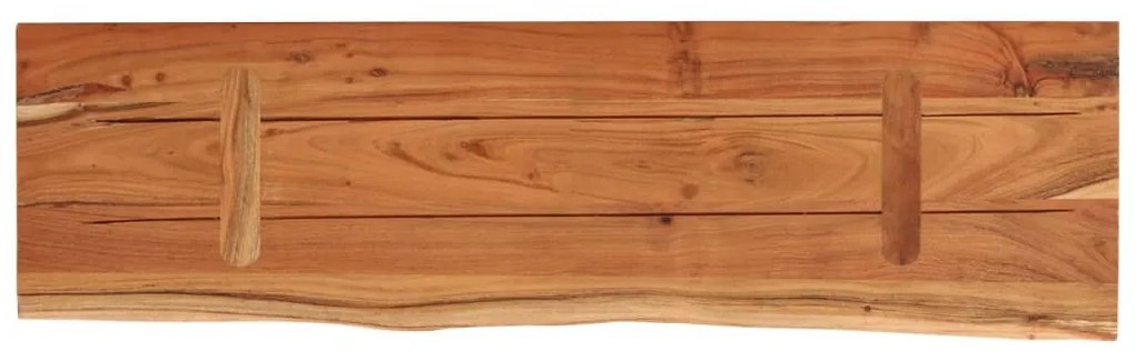 tömör akácfa téglalap alakú fali polc 60 x 20 x 2,5 cm