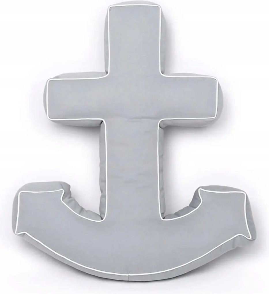 Díszpárna Betty's Home Horgony díszpárna szürke pamut 51 cm