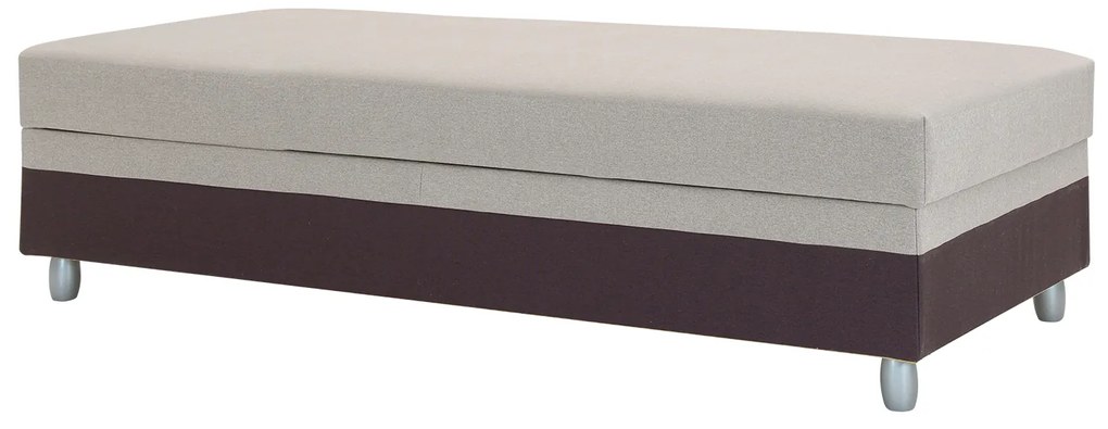 Egyszemélyes ágy 85 cm Sodak (barna + barna-szürke) (tárolóhellyel). 1100766