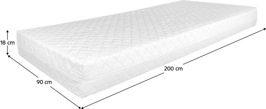 Matrac, hab, 90x200, VACOM