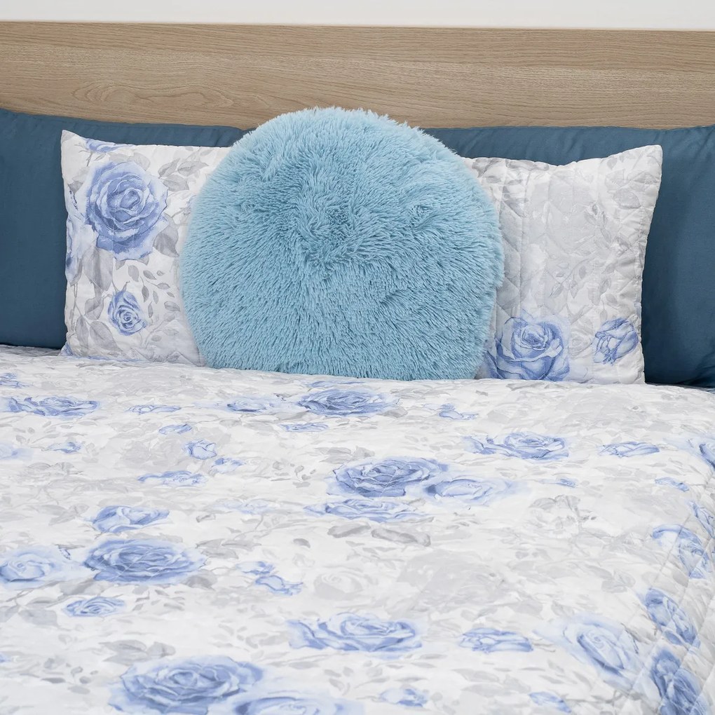 4Home Ágytakaró Roses in blue, 220 x 240 cm + 2x40 x 40 cm