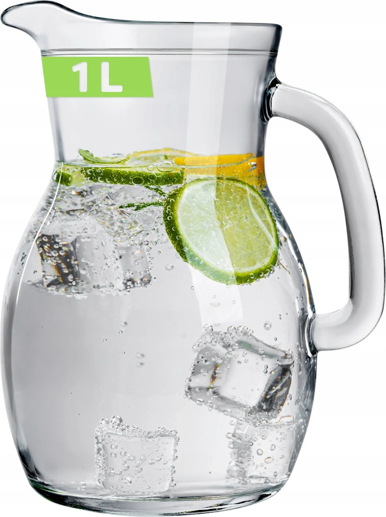 Üveg Kancsó Italokhoz Víz Bor Gyümölcslevek 1000 ml