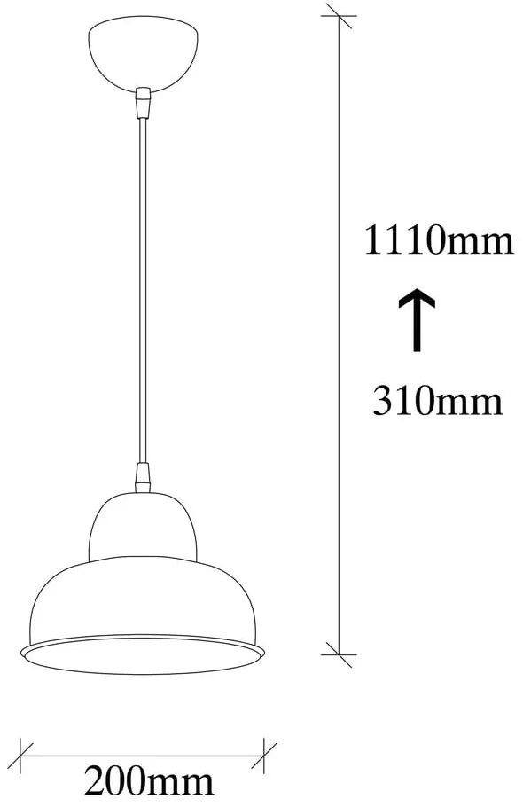 Aranyszínű függőlámpa fém búrával ø 20 cm Berceste – Opviq lights