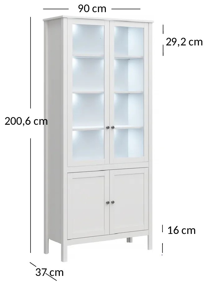 Vitrin Olna 2D2W (fehér). 1053154