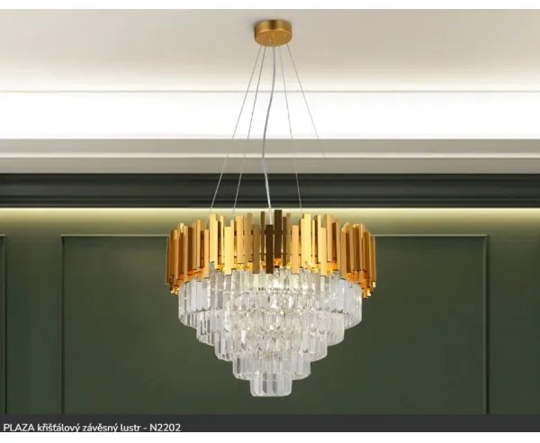 Brilagi - Kábelre függesztett PLAZA csillár 9xE14/40W/230V, átmérő 60 cm