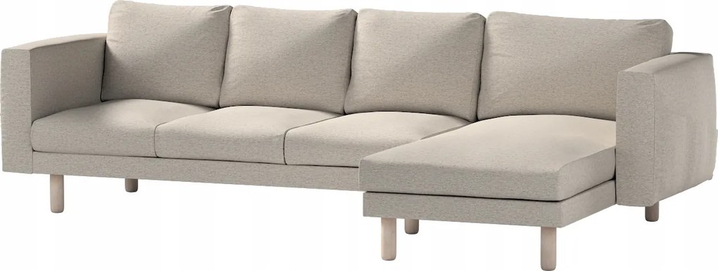 Dekoria Norsborg 4 személyes kanapé huzat Ikea székkel, szürke