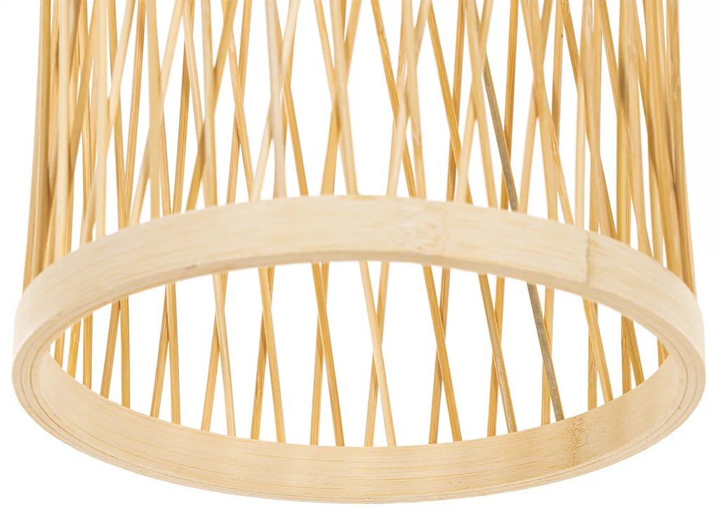 Rusztikus kültéri lógólámpa rattan 25 cm - Calamus
