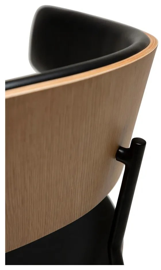 Fekete-világos natúr színű karfás étkezőfotel Crib – DAN-FORM Denmark
