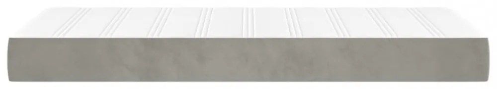 világosszürke bársony zsebrugós ágymatrac 100x200x20 cm