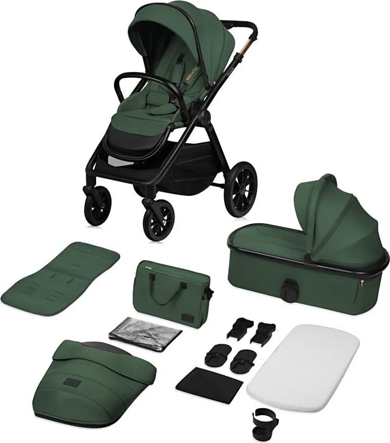 Lionelo - LAYLA kombinált 2 az 1-ben babakocsi Green Forest