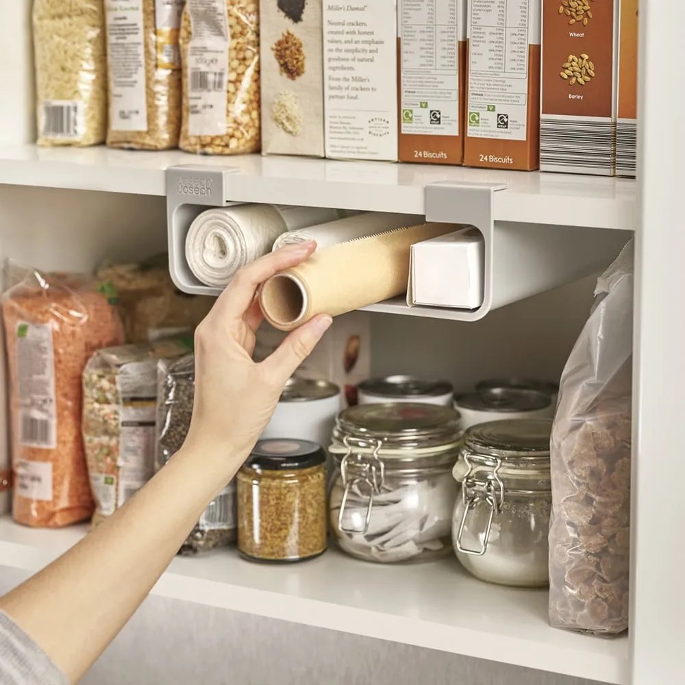Szürke függő műanyag papírtörlő és fóliatartó CupboardStore – Joseph Joseph