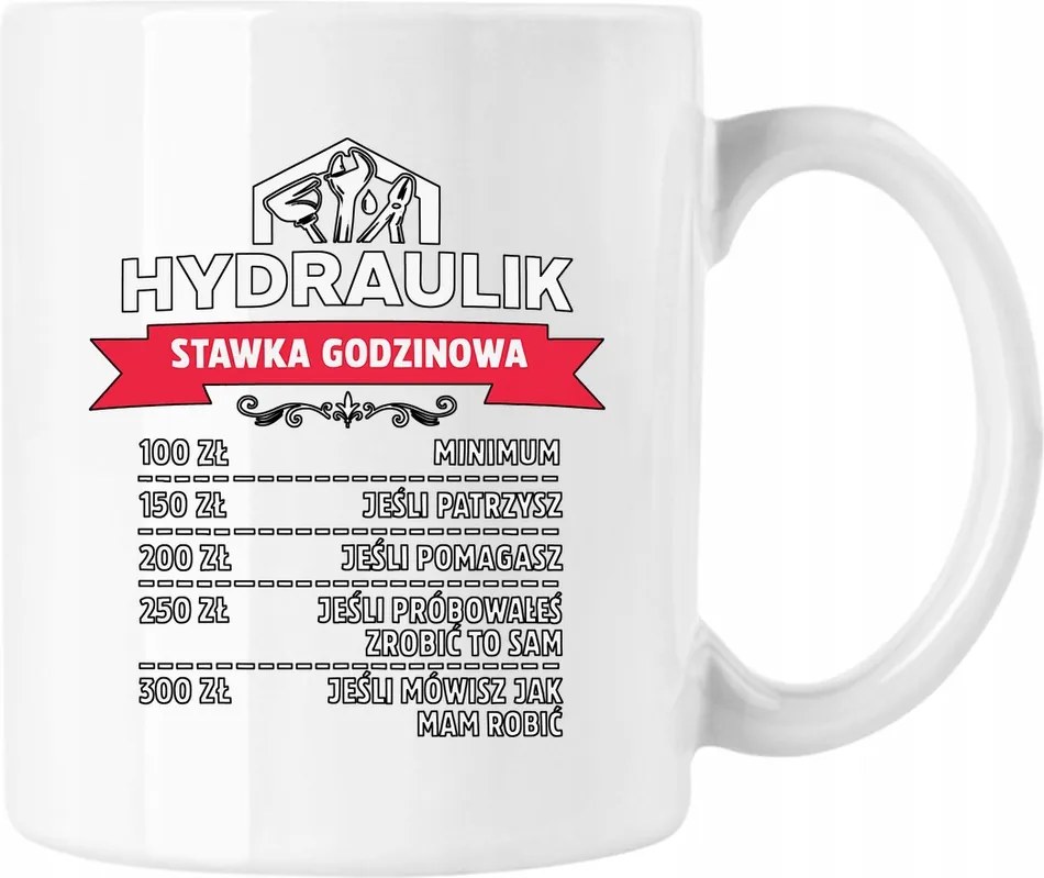 Vízvezeték szerelő bögre vicces munka tét fehér 330ml