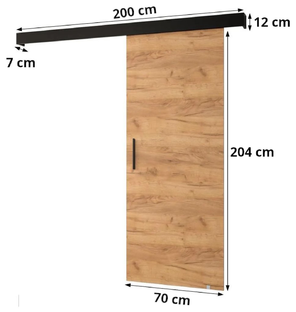 Tolóajtó 70 cm Slavdro 4 (arany craft + matt fekete). 1108751