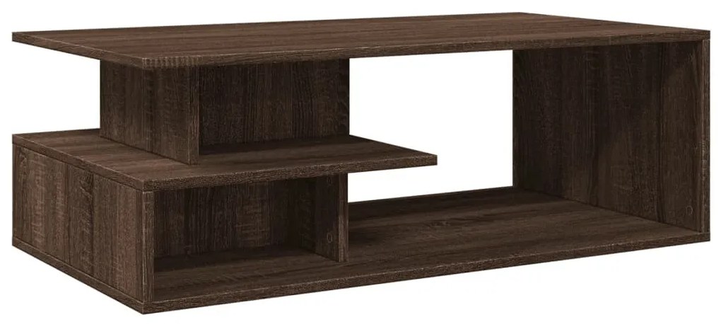 barna tölgyszínű szerelt fa dohányzóasztal 102x55x35 cm